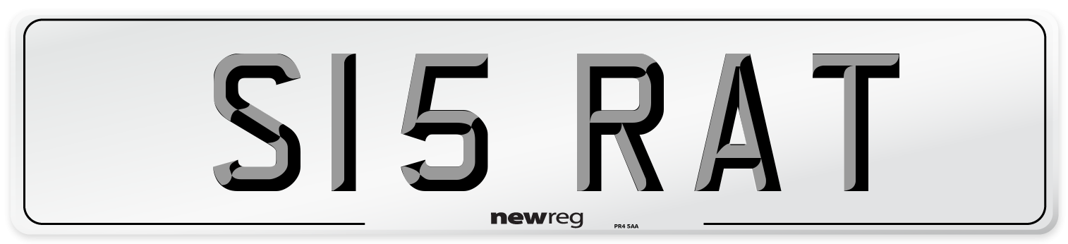 S15 RAT Number Plate from New Reg